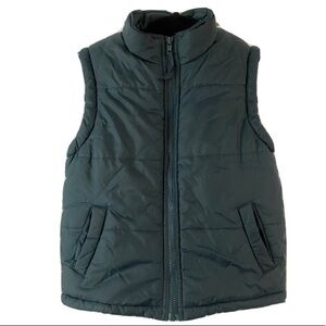 Big Chill Boys Teal Green Puffer Vest Full Zip Size Medium (5/6).